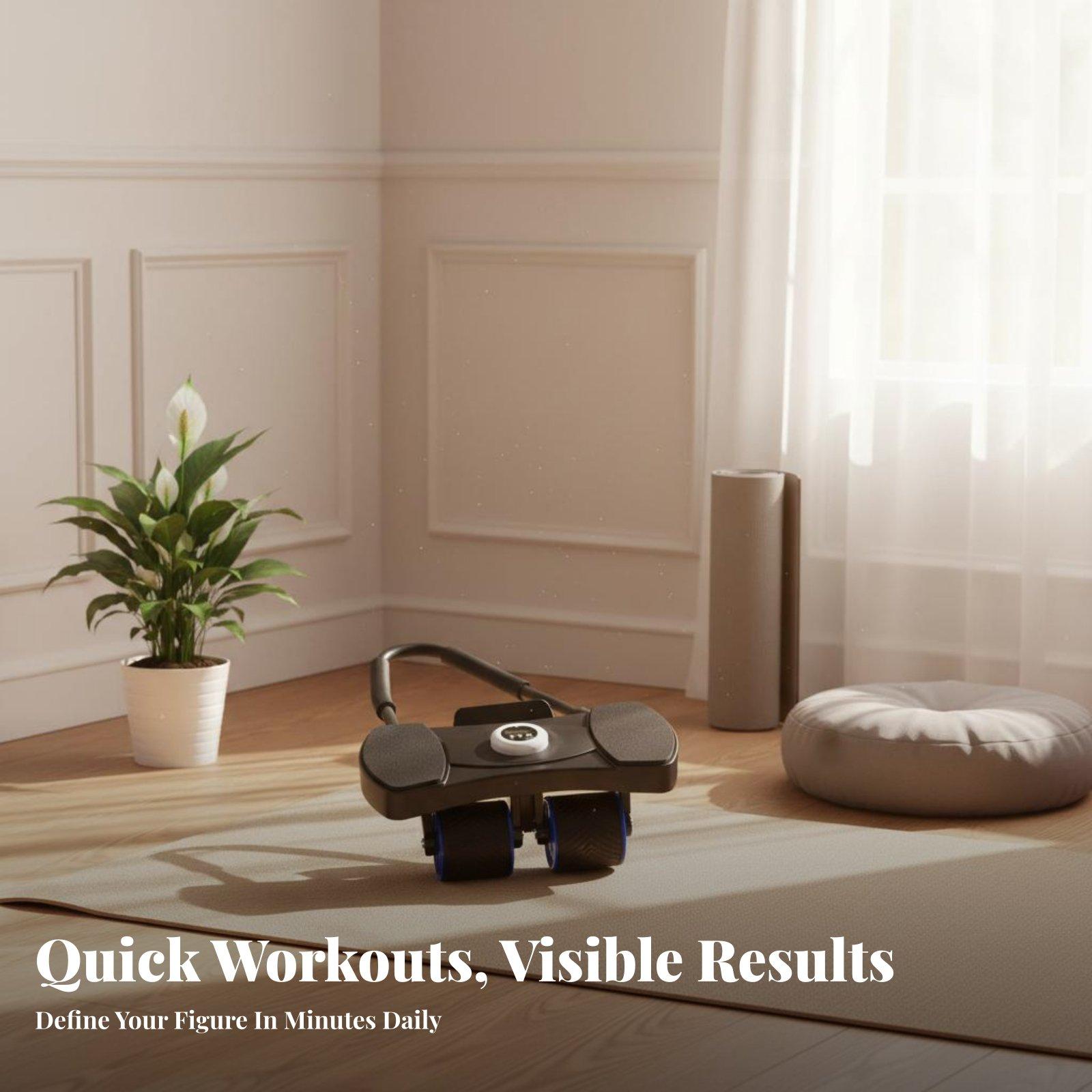 Ab Roller Wheel With Elbow Support - Alat Latihan Intensif Roda Roller Perut