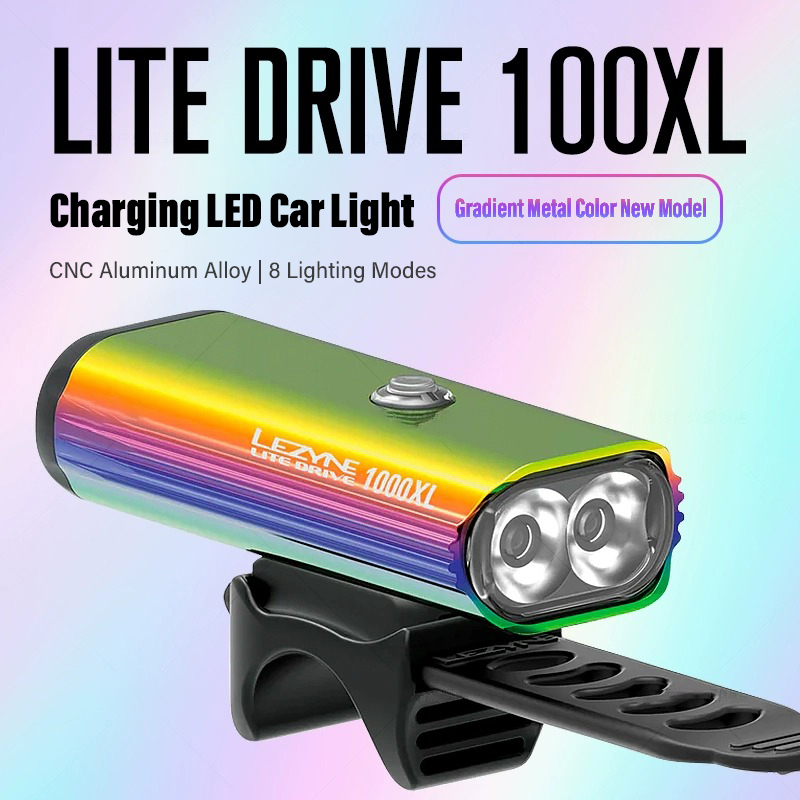 Rechargeable Bicycle Headlight 1000 Lumen - LEZYNE Lampu Depan Sepeda 1000 Lumens,
