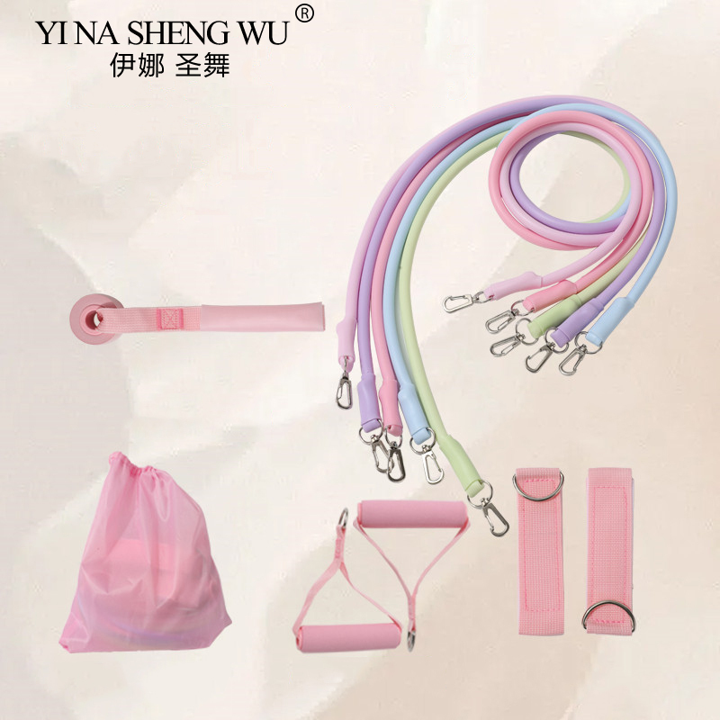 Resistance Bands Set With Handles - Set tali resistensi pergelangan kaki, Set