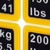 Fitness Equipment - 2 buah Stiker Label Berat Kuning