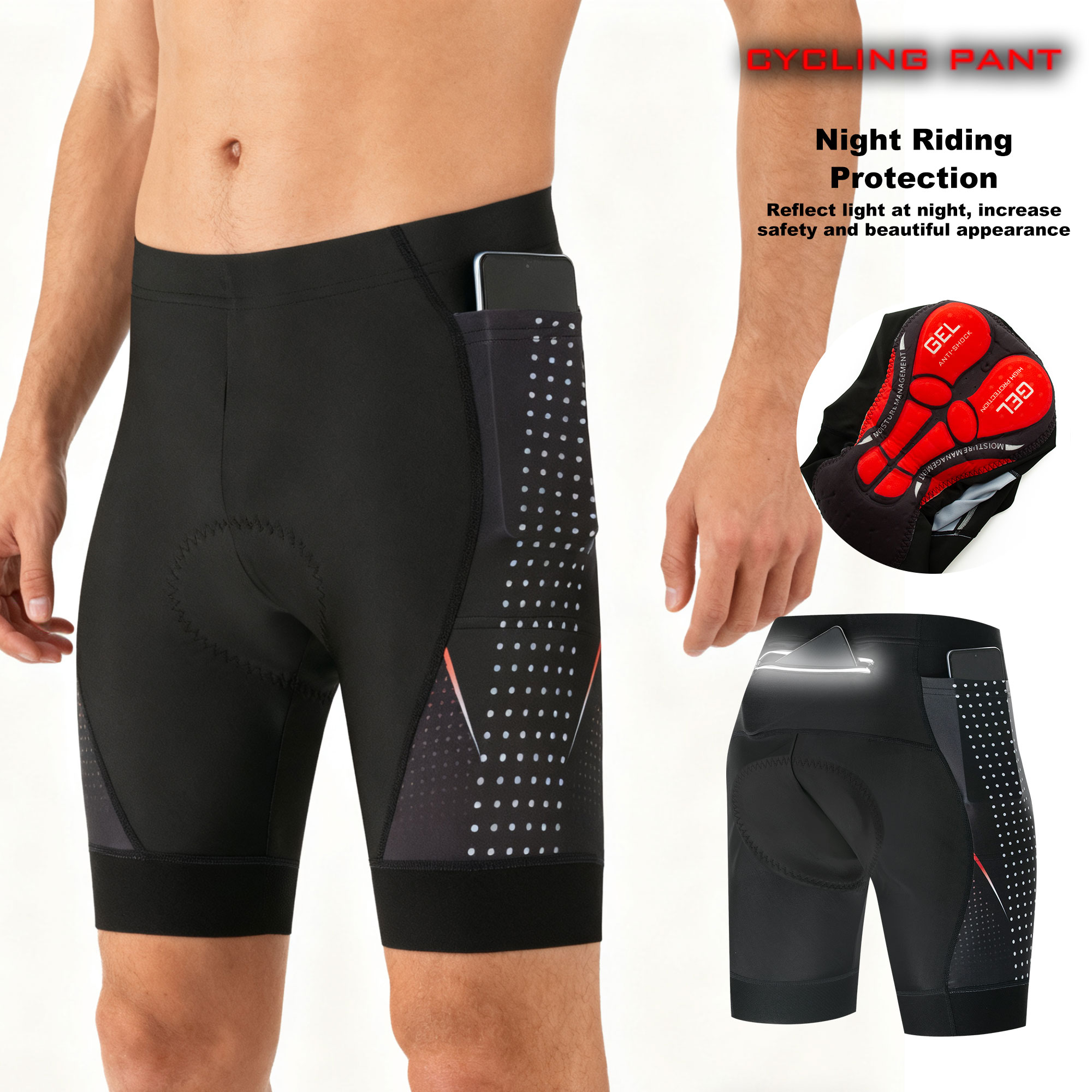 Padded Cycling Shorts 5D Gel - Celana Sepeda Premium Dengan Bantalan Gel