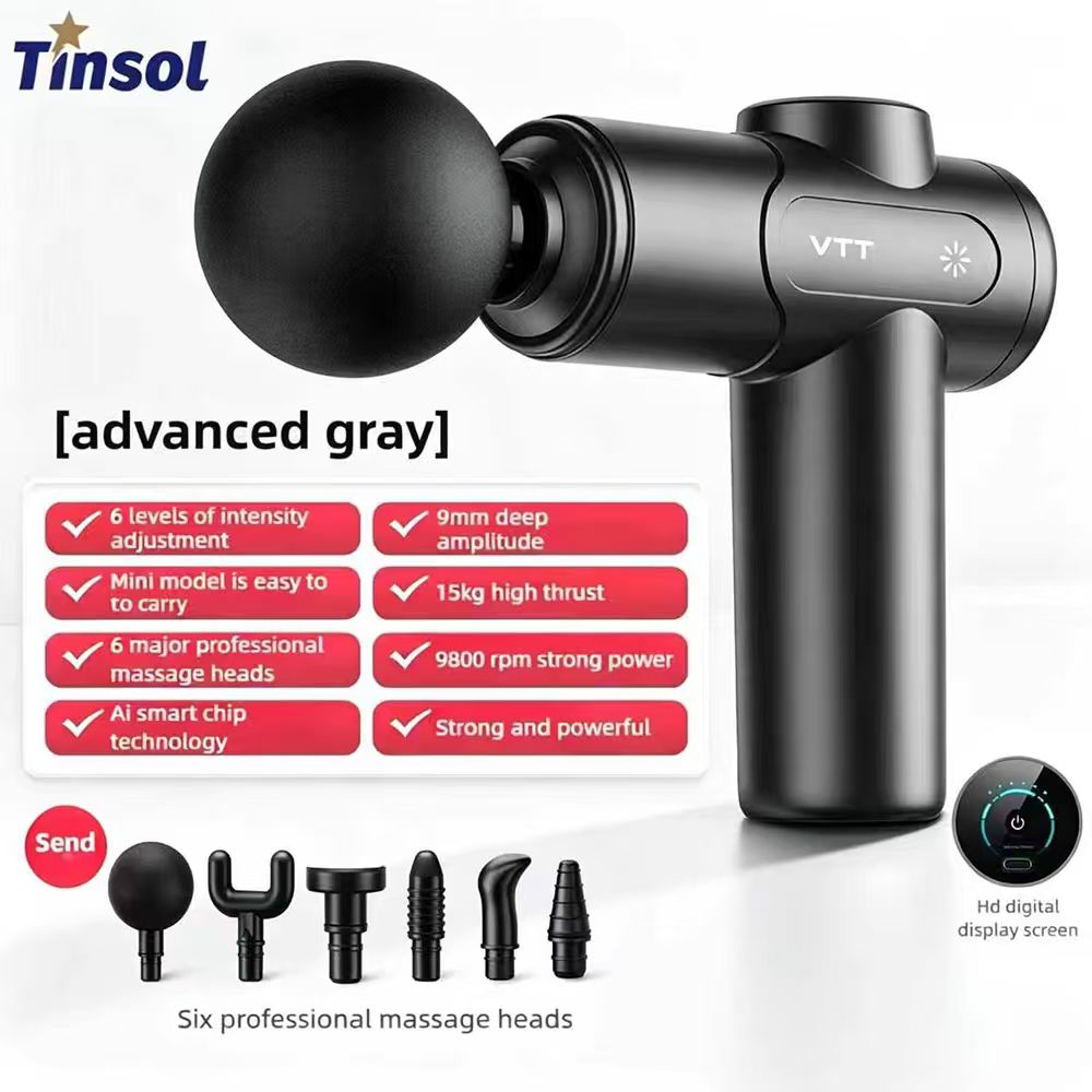 Electric Massage Gun Deep Tissue - TINSOL Electric Fascia Gun Alat Pijat