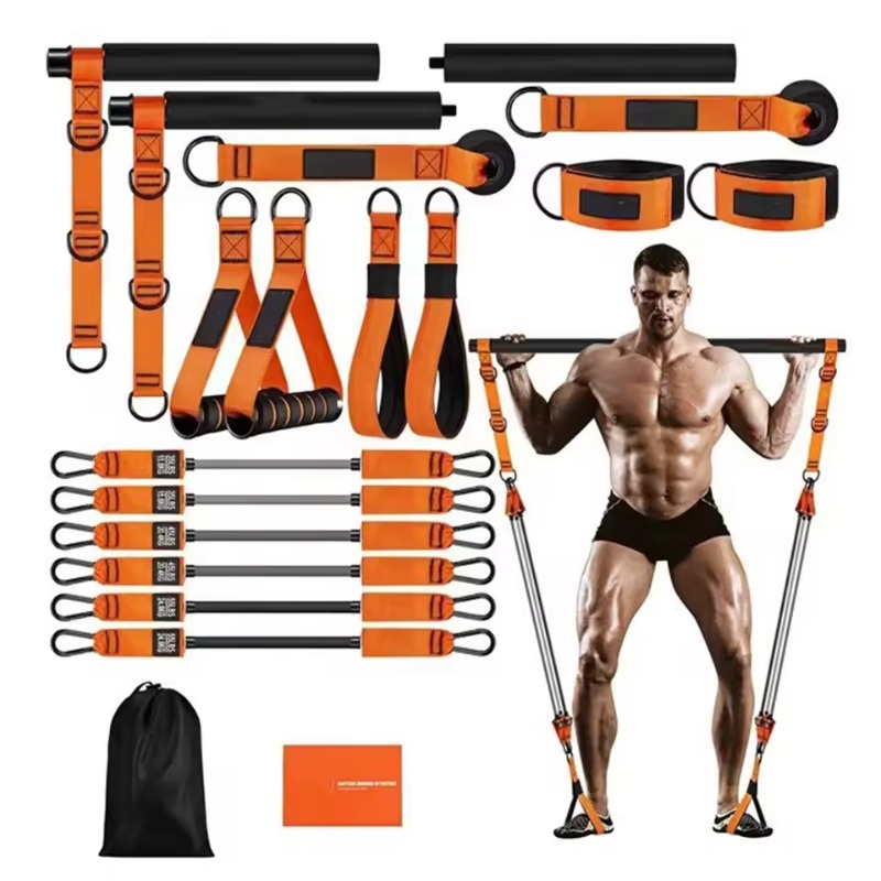 Pilates Bar Kit With Resistance Bands - Kit Bar Pilates dengan Resistance Band,