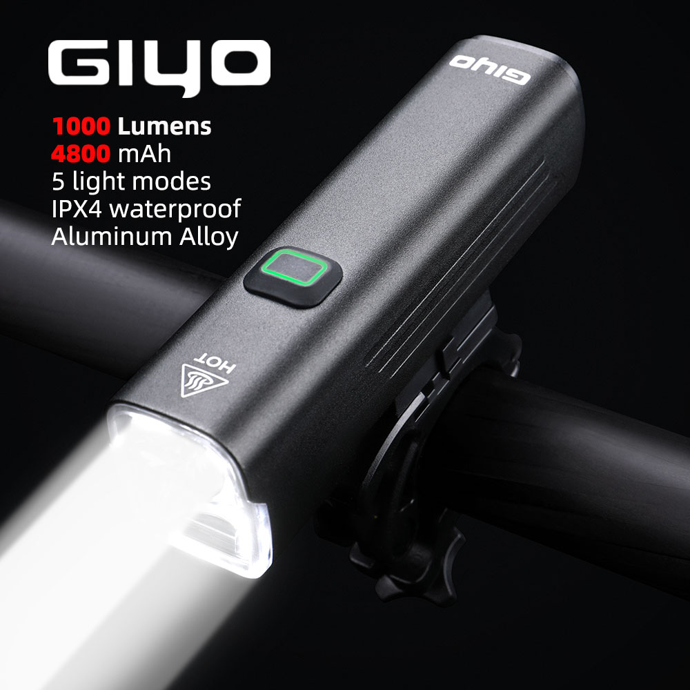 Rechargeable Bicycle Headlight 1000 Lumen - GIYO Lampu Sepeda 1000 Lumen USB