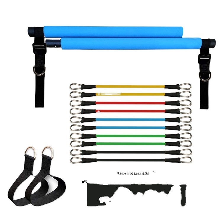 Kit Bar Pilates Portabel denga - Pilates Bar Kit With Resistance Bands ulasan dan harga