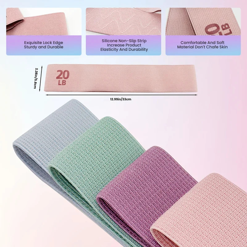 20-90LB Pita Elastis Kain Pita - Pilates Bar Kit With Resistance Bands ulasan dan harga