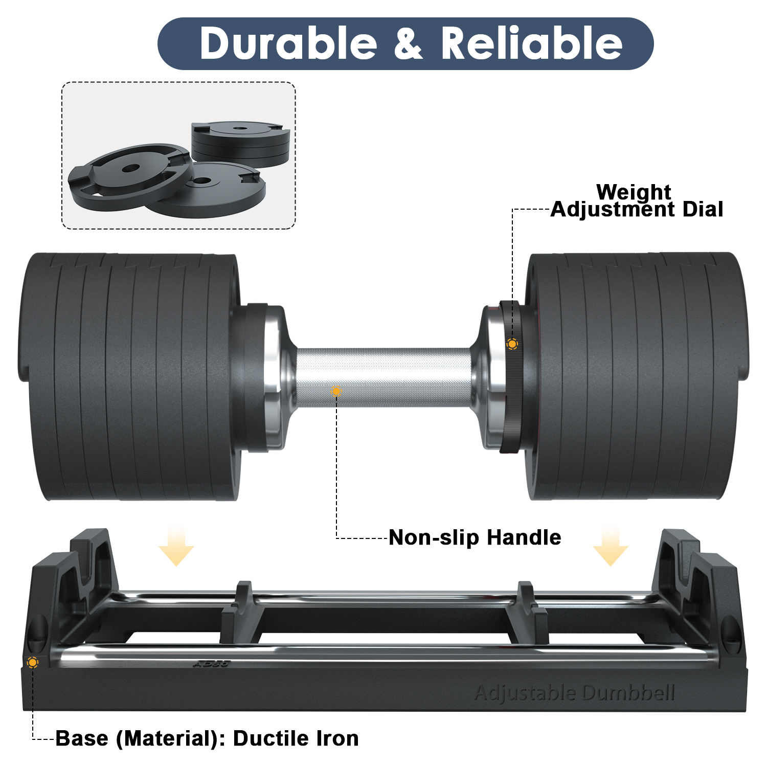 Peralatan Gym Komersial 2026,  - Adjustable Dumbbell Pair 40Kg ulasan dan harga