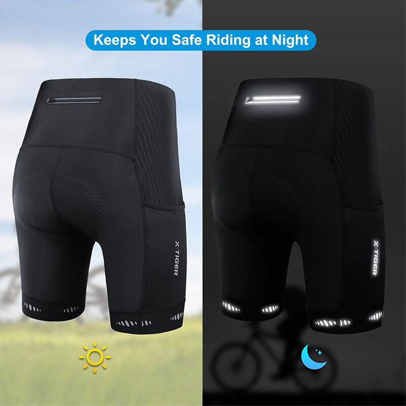 X-TIGER celana pendek berseped - Padded Cycling Shorts 5D Gel ulasan dan harga