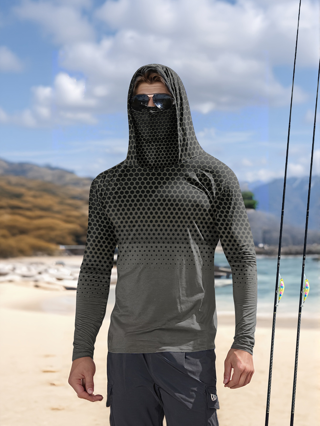 Kaos Pancing Pria Berkerudung  - Fishing ulasan dan harga