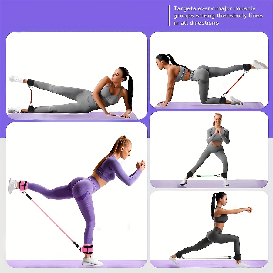5 Buah Gelang Resistensi Perge - Pilates Bar Kit With Resistance Bands ulasan dan harga