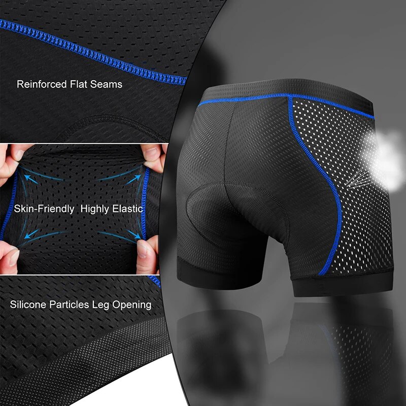 X-TIGER pakaian bersepeda pria - Padded Cycling Shorts 5D Gel ulasan dan harga