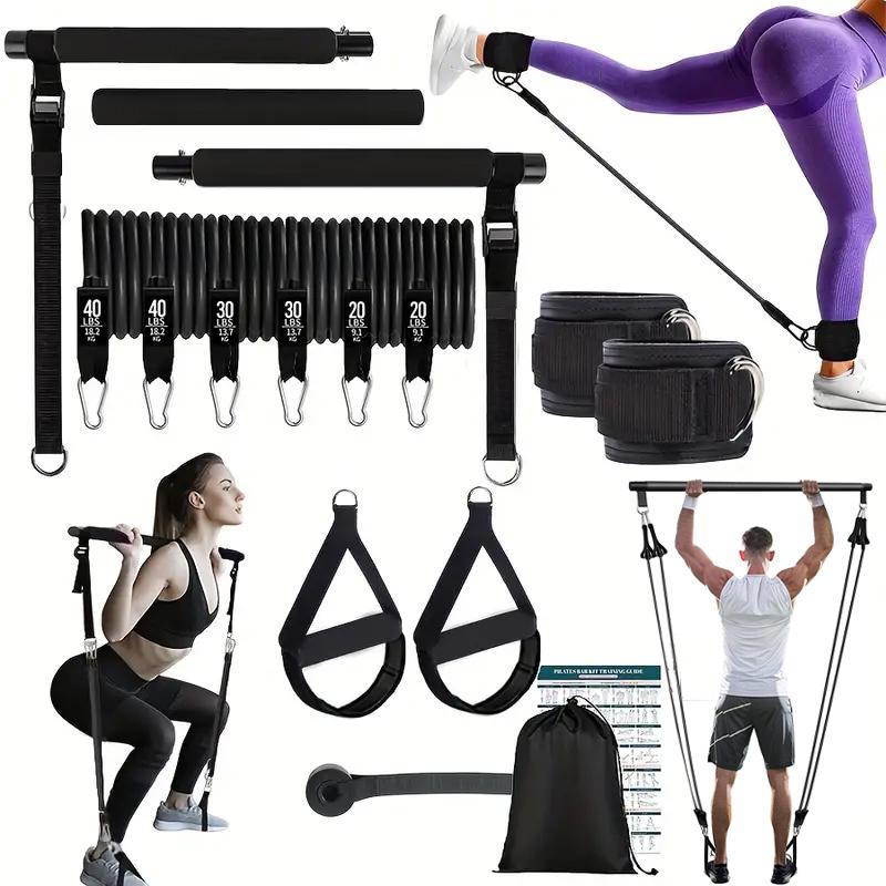 Kit Bar Pilates Multifungsi de - Pilates Bar Kit With Resistance Bands ulasan dan harga