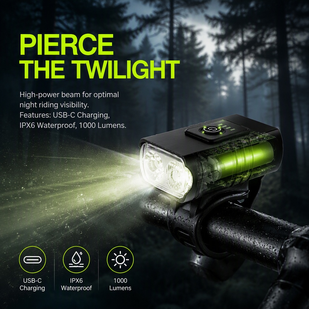 Lampu Sepeda LED Isi Ulang USB - Rechargeable Bicycle Headlight 1000 Lumen ulasan dan harga