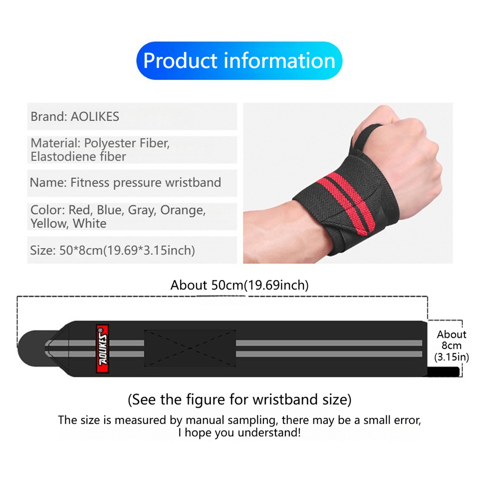 AOLIKES Pembalut Pergelangan T - Wrist Wraps Weightlifting Support ulasan dan harga